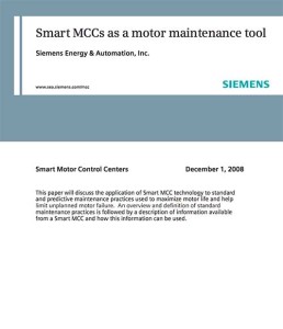 Smart MCCs as a motor maintenance tool whitepaper