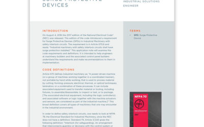 Application Note: Industrial Machinery and Surge Protective Devices
