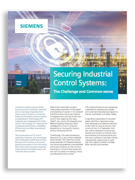 Whitepaper: Securing Industrial Control Systems