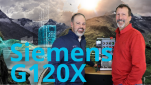 Image of two engineers with the Siemens G120X machine
